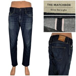 Adriano Goldschmied Mens 33 Jeans The Matchbox Blue Selvedge Denim Made In USA